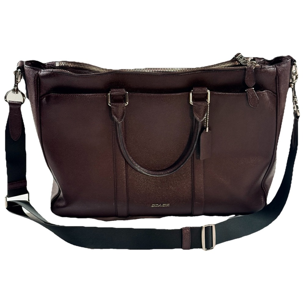 Coach F59141 Perry Metropolitan Oxblood Leather Business Tote Briefcase Unisex - Picture 2 of 16